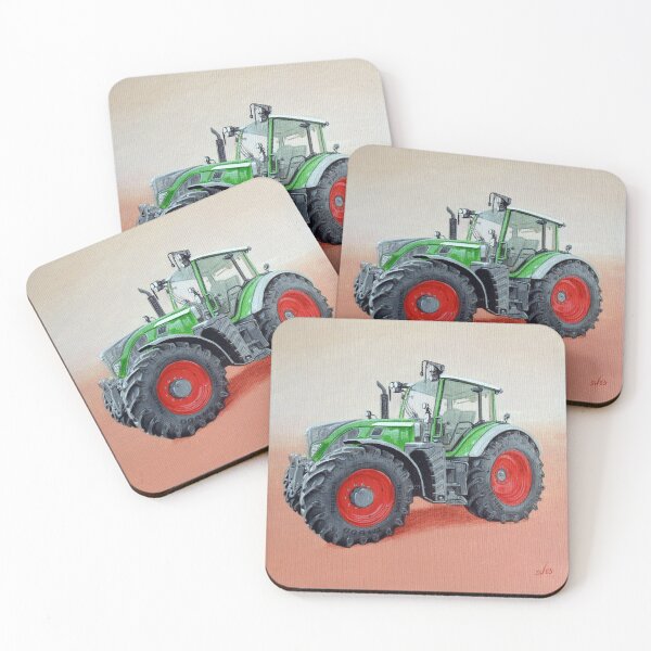 Item preview, Green Tractor Painting Square designed and sold by SandraWarmerdam.