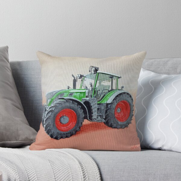 Item preview, Green Tractor Painting Square designed and sold by SandraWarmerdam.