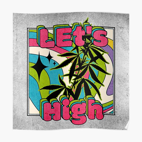 Psychedelische Cannabis-Kunst Poster