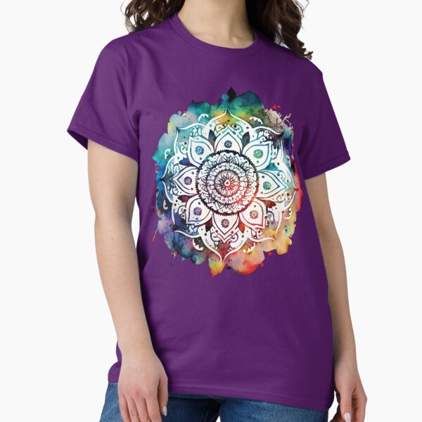 Item preview, A Stencil Boho Mandala with Watercolor Background - Sacred Space Mandalas Collection designed and sold by GVRDesign.