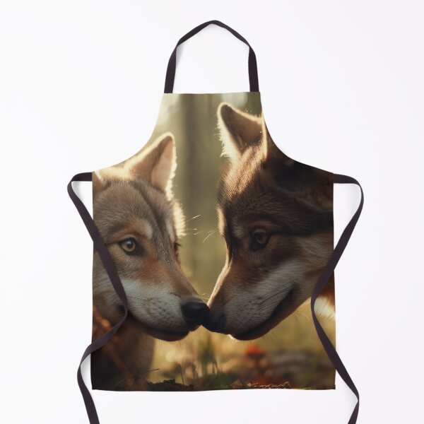 Item preview, Two Wolves Touching their Noses designed and sold by NoWayy.