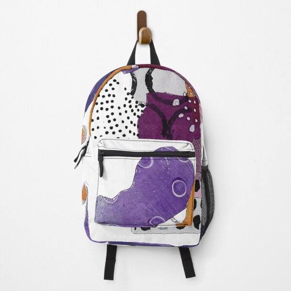 Item preview, Summer Pattern Collage - Violet and Orange Circles- Abstract designed and sold by SaSzArt.