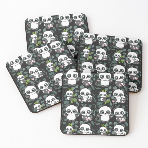 Item preview, Cute Pandas on Eucalyptus Background designed and sold by BoomBoomBaby.