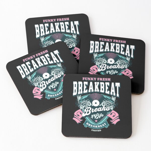 Item preview, BREAKBEAT - Funky Fresh 4 Life (pink/teal) designed and sold by Discothreadz.