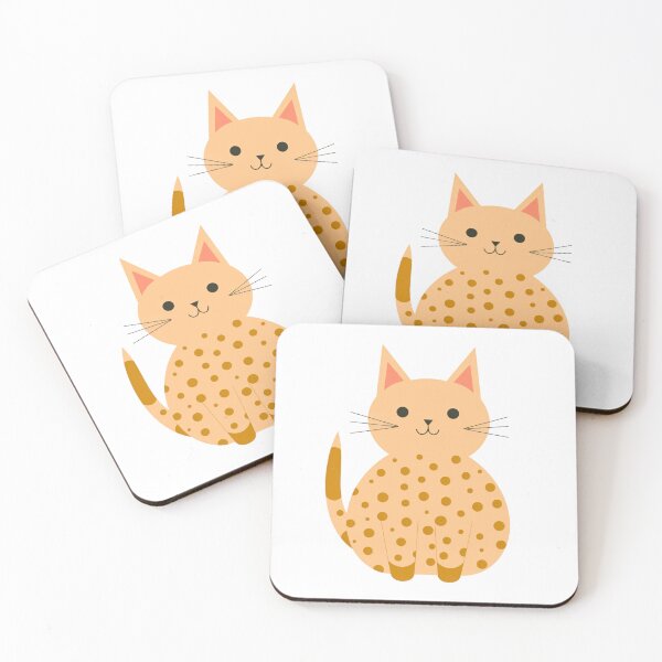 Item preview, Dotted orange cat  designed and sold by Len-adeu.