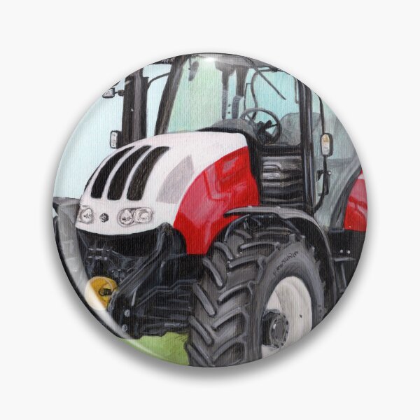 Item preview, Red and White Tractor Painting designed and sold by SandraWarmerdam.