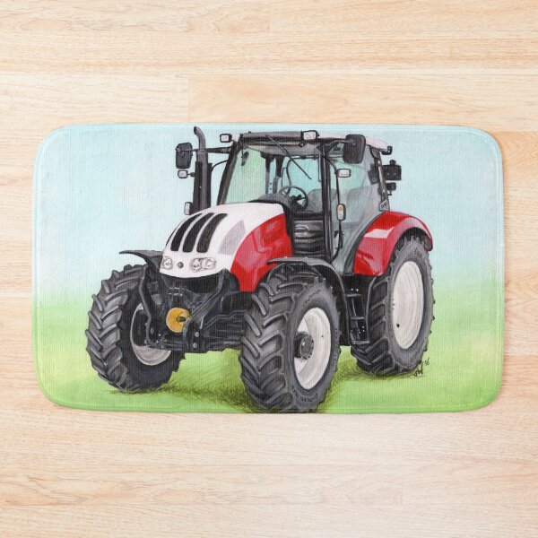 Item preview, Red and White Tractor Painting designed and sold by SandraWarmerdam.