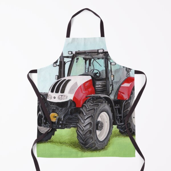 Item preview, Red and White Tractor Painting designed and sold by SandraWarmerdam.