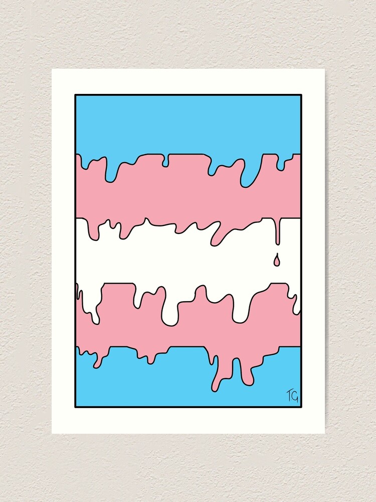 Transgender Flag Art Print By Tgdigital Redbubble
