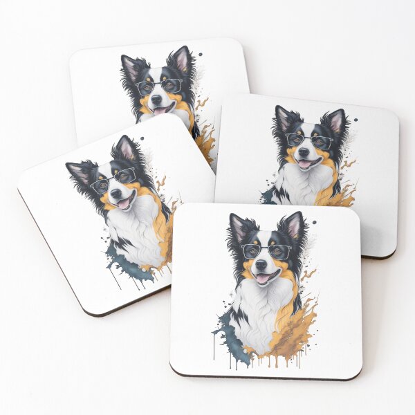 Artikelvorschau, Ein süßer Hund Border Collie [RB#10009] entworfen und verkauft von TopMarketDesign.