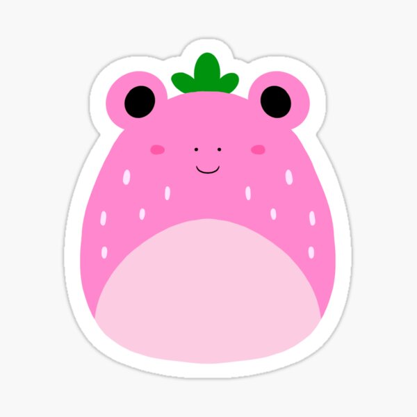 Strawberry Frog Squish  Sticker for Sale by BellsArtStudio