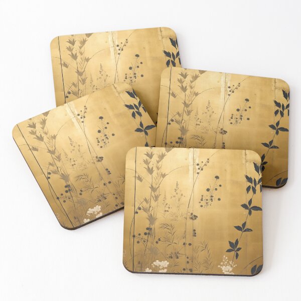 Item preview, Japanese Nature Botanical Gold Leaf- Vintage Illustration Eco Period designed and sold by trajeado14.
