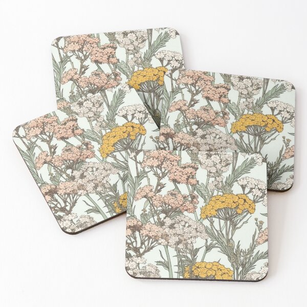 Item preview, Yarrow Flower Pattern - Wildflower Illustration designed and sold by FloralDecorShop.