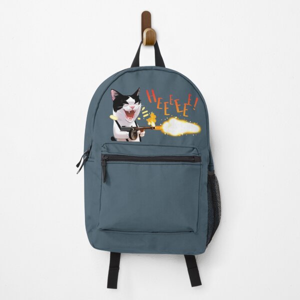 Item preview, Black and white cat shooting a gun Heeeeeeeee! designed and sold by Toss4pon.