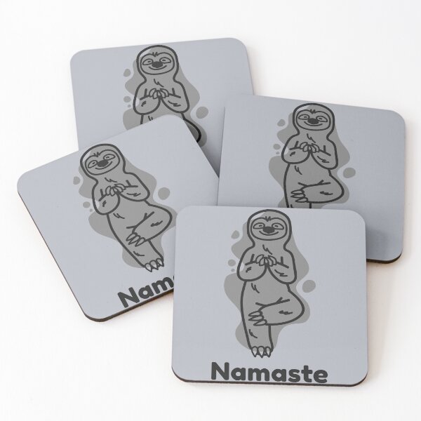 Item preview, Namaste, cute sloth illustration, yoga relax digital modern art designed and sold by MarJul.
