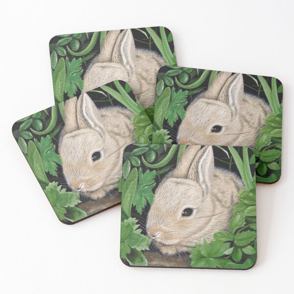 Item preview, Rabbit in Garden Painting designed and sold by SandraWarmerdam.