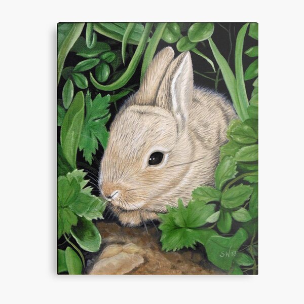 Item preview, Rabbit in Garden Painting designed and sold by SandraWarmerdam.