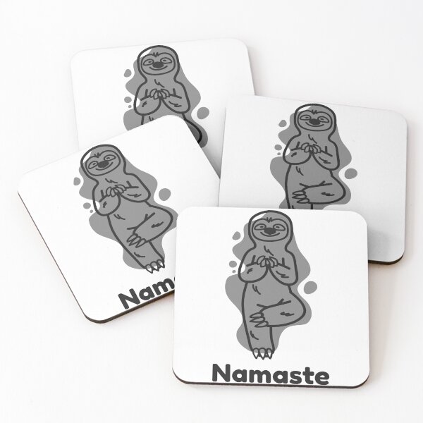 Item preview, Namaste, cute sloth, aesthetic modern digital illustration art, yoga designed and sold by MarJul.