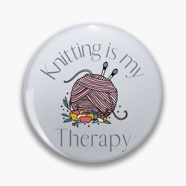 Item preview, Knitting is my therapy - light background designed and sold by aliveinmiddle.