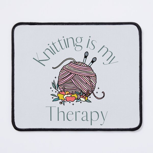 Item preview, Knitting is my therapy - light background designed and sold by aliveinmiddle.