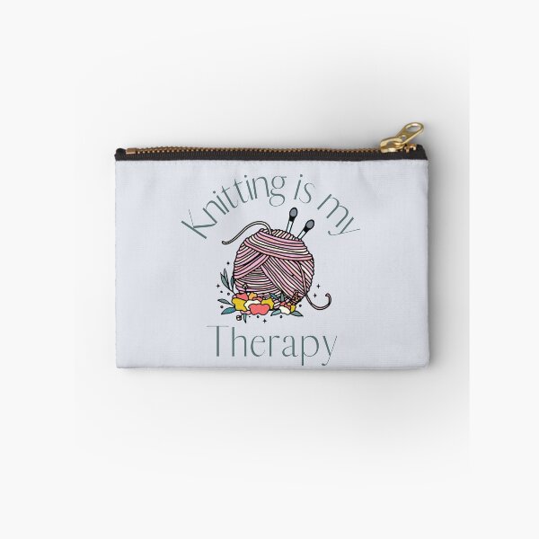 Item preview, Knitting is my therapy - light background designed and sold by aliveinmiddle.