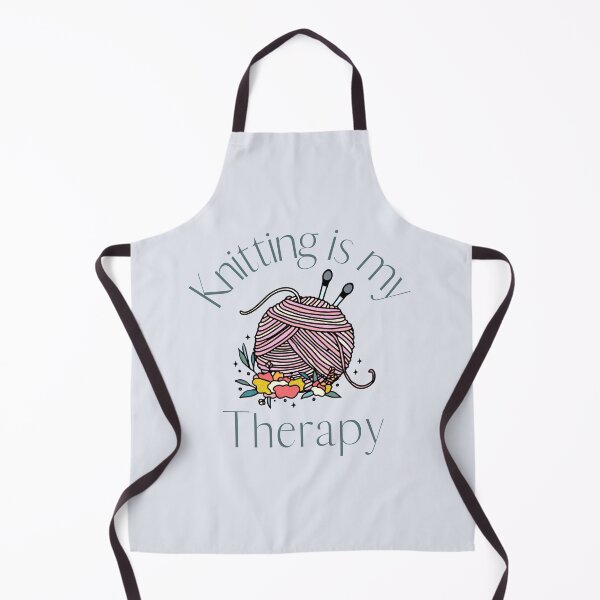 Item preview, Knitting is my therapy - light background designed and sold by aliveinmiddle.