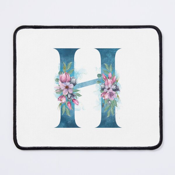 Item preview, Letter H Initial Or Monogram With Watercolor Flowers designed and sold by KreativniUm.