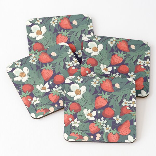 Item preview, Sweet Bliss: Blossoming Strawberry Pattern designed and sold by Sleeygoy.