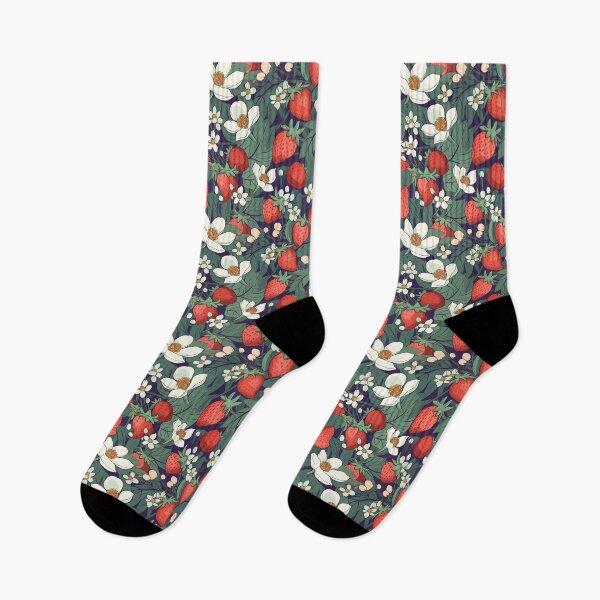 Item preview, Sweet Bliss: Blossoming Strawberry Pattern designed and sold by Sleeygoy.
