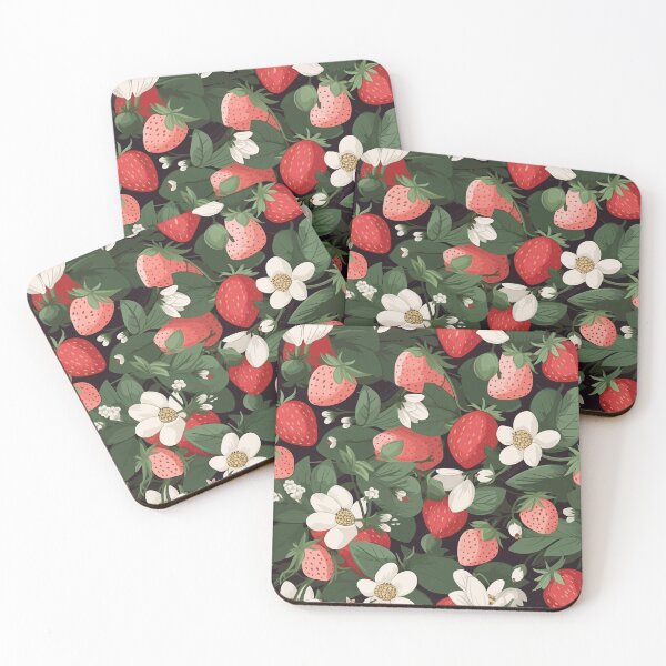 Item preview, Sweet Bliss: Blossoming Strawberry Pattern designed and sold by Sleeygoy.