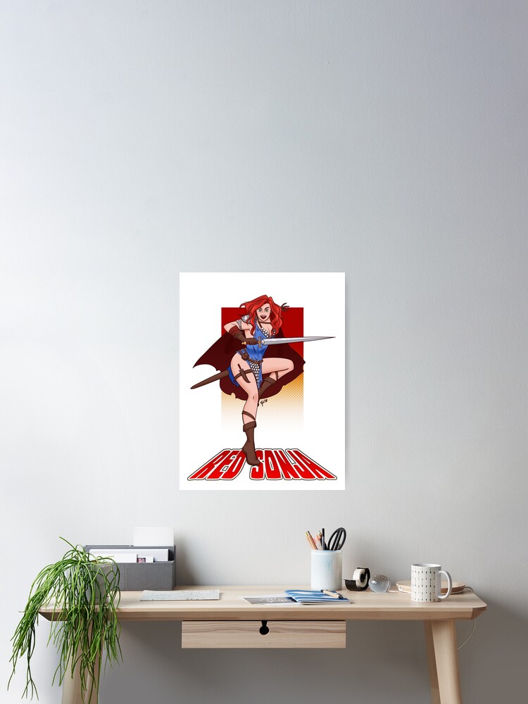 Rote Sonja Poster Von Emilee3d Redbubble