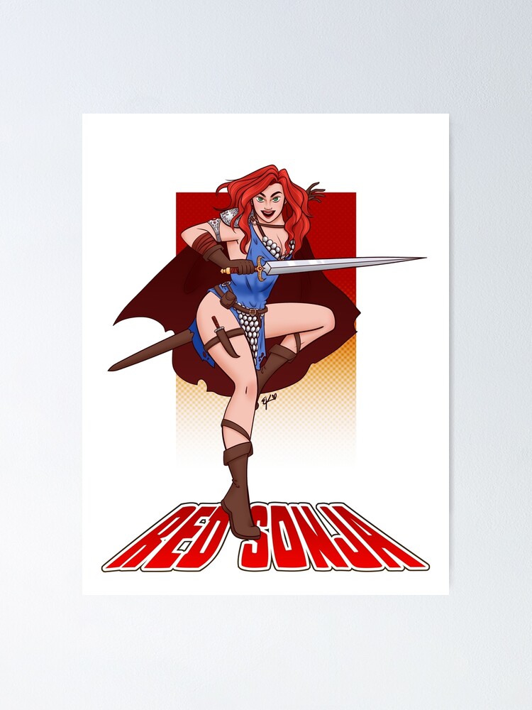 Rote Sonja Poster Von Emilee3d Redbubble