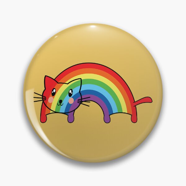 Artikelvorschau, Cute cat on colorful rainbow arch entworfen und verkauft von Donutlovers.