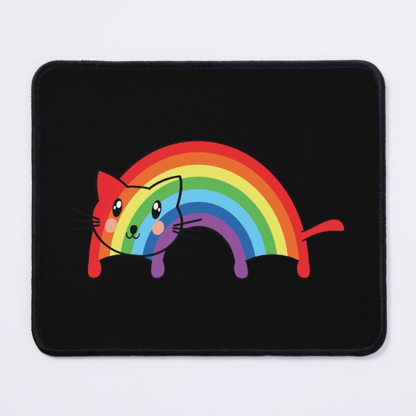 Item preview, Cute cat on colorful rainbow arch designed and sold by Donutlovers.