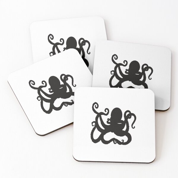 Item preview, Kawaii black kraken octopus design designed and sold by Xatutik.art.