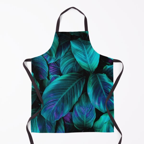 Item preview, "Electric Jungle Glow" - A mesmerizing blue neon tropical leaves photograph designed and sold by pocketgraphic.