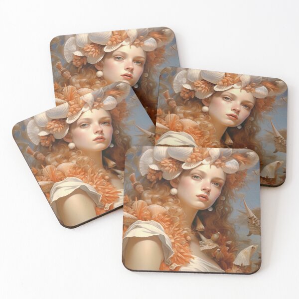 Item preview, Girl with seashells designed and sold by Ocean-Lana.