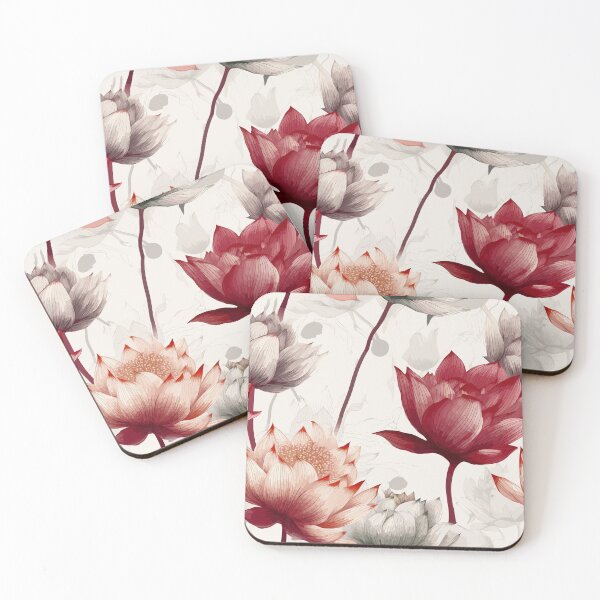 Item preview, Copy of Serenity Blooms: Red and white Water Lily Pattern designed and sold by Sleeygoy.