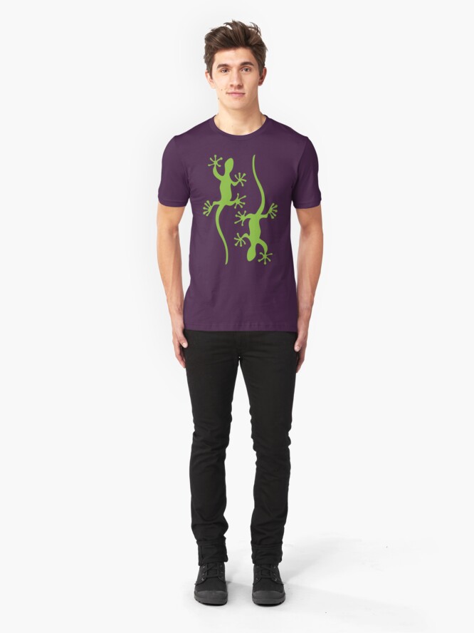 Alternate view of Two green geckos Tee Slim Fit T-Shirt