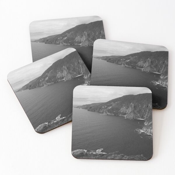Item preview, Slieve league sea cliffs county donegal ireland black and white designed and sold by eddiebarronshop.
