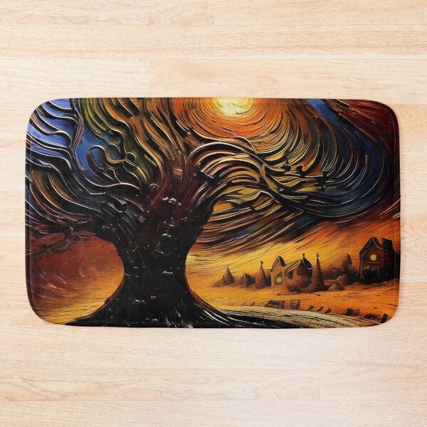 Artikelvorschau, Schwarzer Baum, Impasto, Ai Generated Art entworfen und verkauft von ACC .