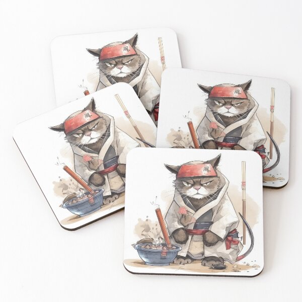 Item preview, Japanese Grizzled Cat  designed and sold by SamuraiCats.