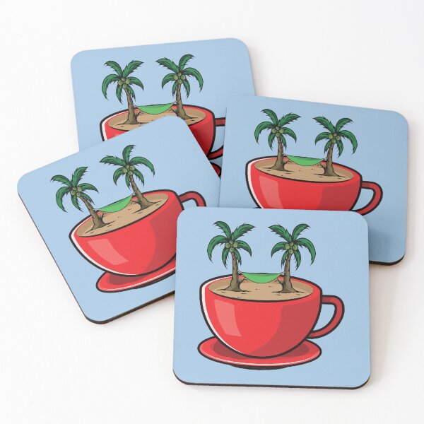 Item preview, Palm trees on a coffee cup  designed and sold by Donutlovers.