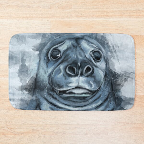 Item preview, Blue seal in the sea watercolor portrait, cute ocean animal designed and sold by NadiaChevrel.
