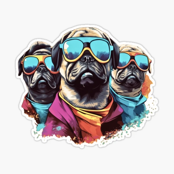 Sticker for Sale mit Lustige Hunde mit Sonnenbrille von Dominika  Bednarska