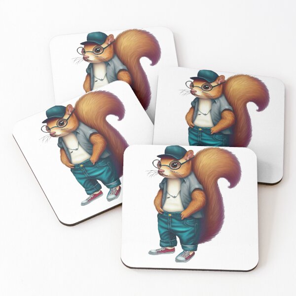 Item preview, Hipster Squirrel V7 designed and sold by HipsterAnimals.