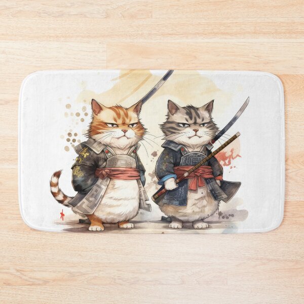 Item preview, Samurai cat twins designed and sold by SamuraiCats.
