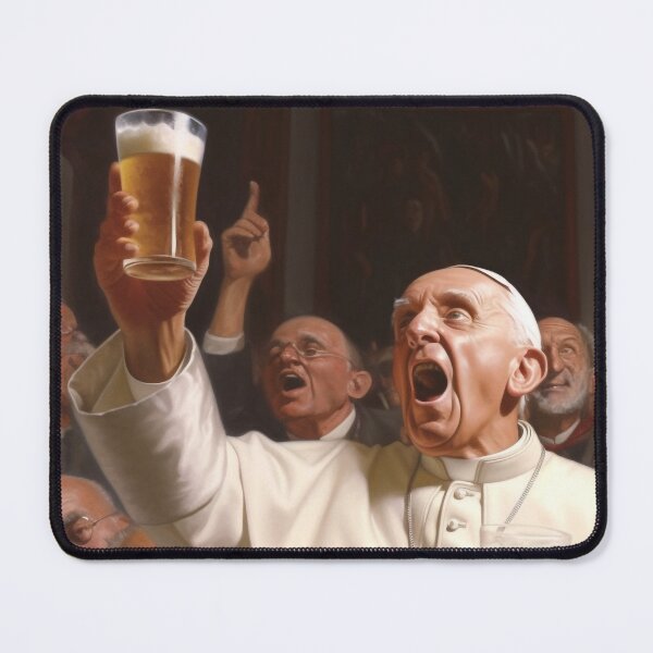 Item preview, Pope Francis showing holy beer designed and sold by Ginjerel.