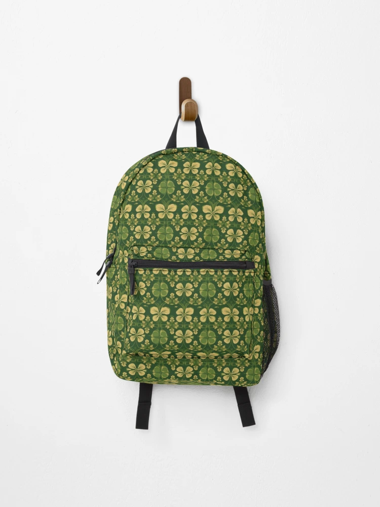 Thumbnail 1 of 3, Backpack, Shamrock Splendor designed and sold by PixelPatchwork.