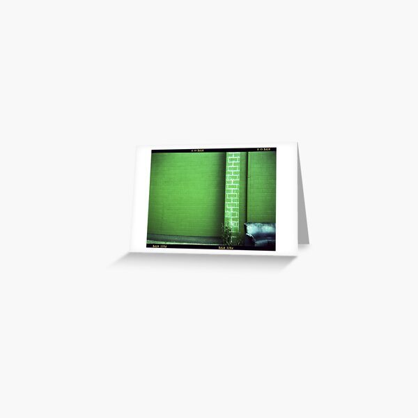 Blue Couch Green Wall Greeting Card